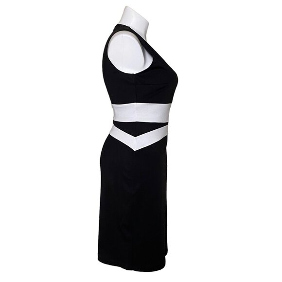 Alexia Admor NWT $110 Color Block Sheath Dress,  Black Ivory Women's Size L - Picture 4 of 10